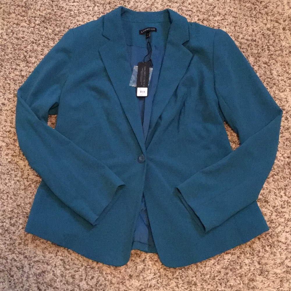 BOGO Lane Bryant Turquoise Blazer Size 14 NWT